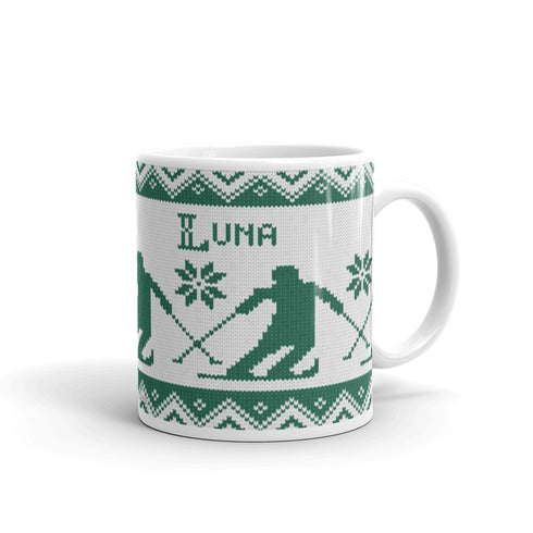Nordic Skier Personalized Knitting Mug